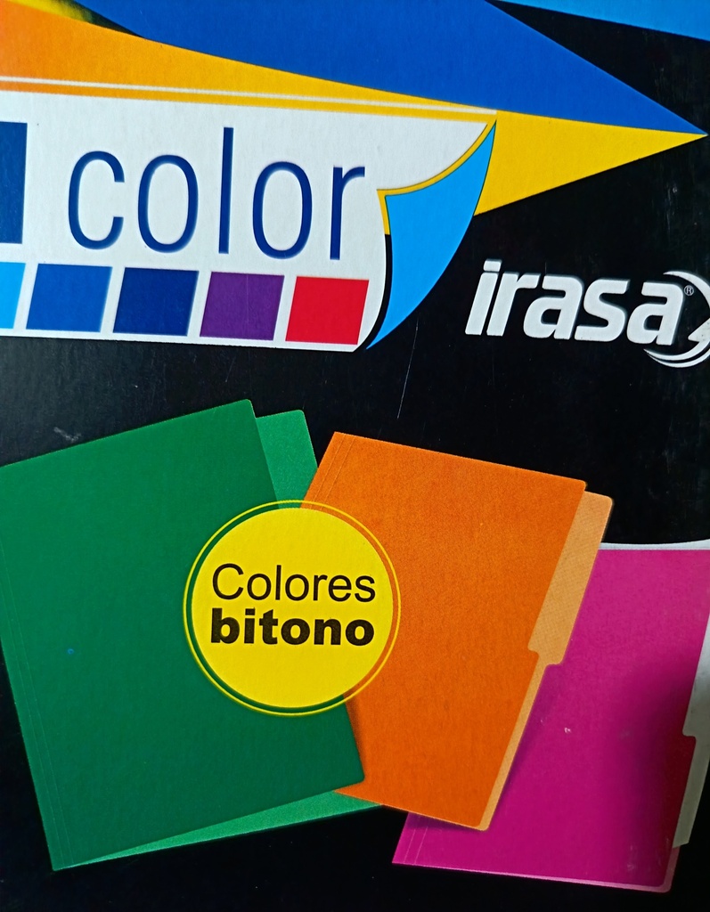Folder de color tamaño carta 25 u surtido 