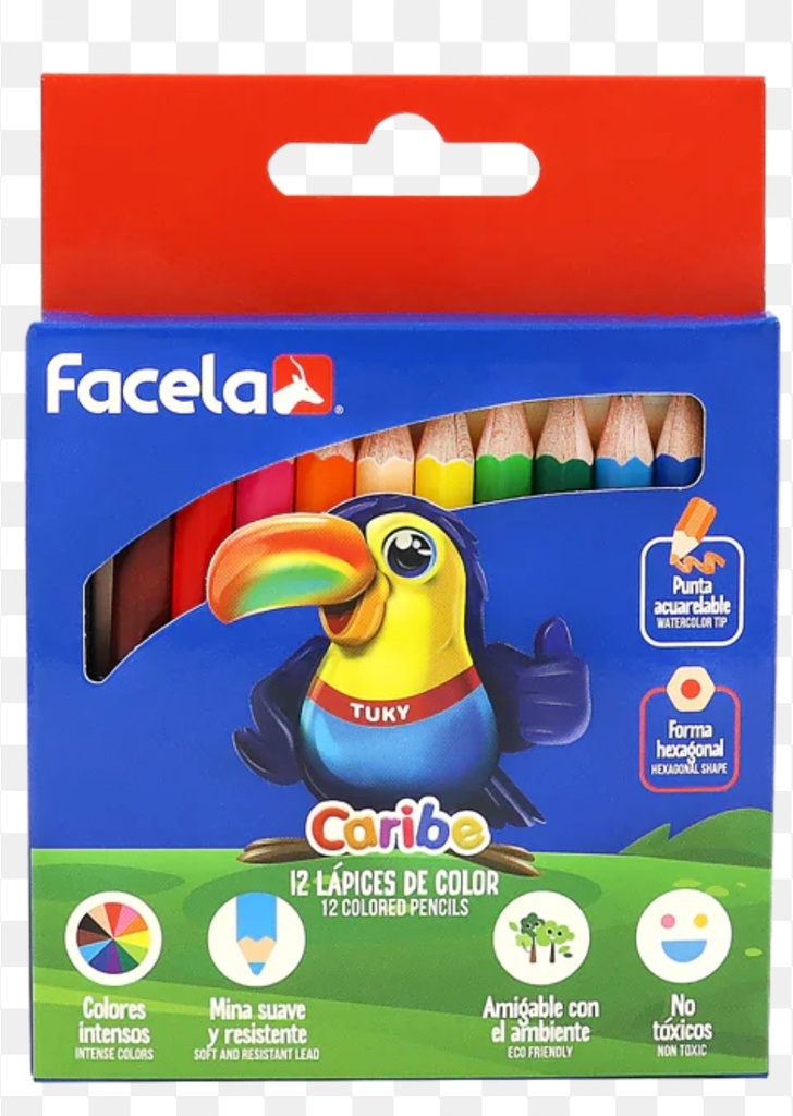 Lapiz de color corto 12 u