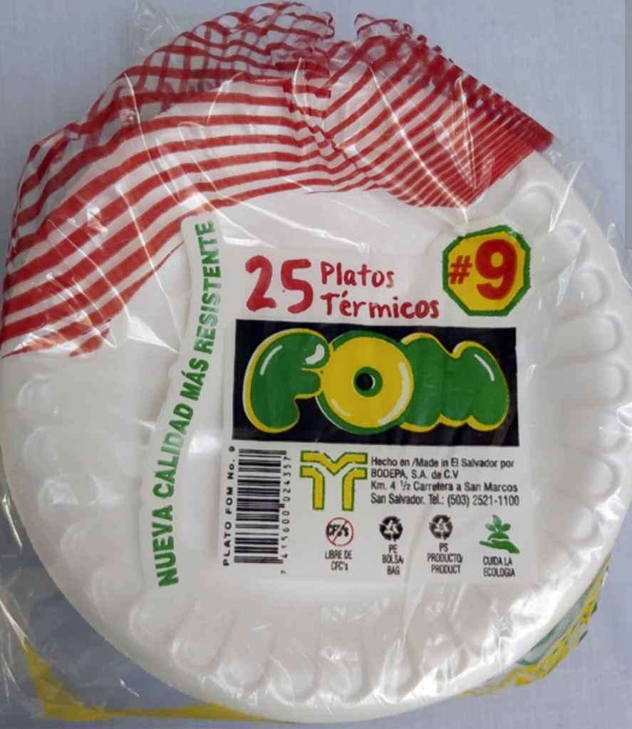 Plato #9 para comida 25u