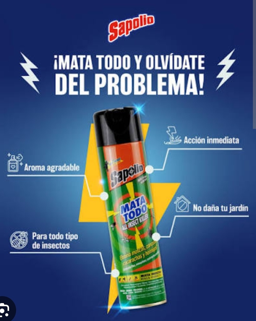 Insecticida sapolio bote de 360 ml