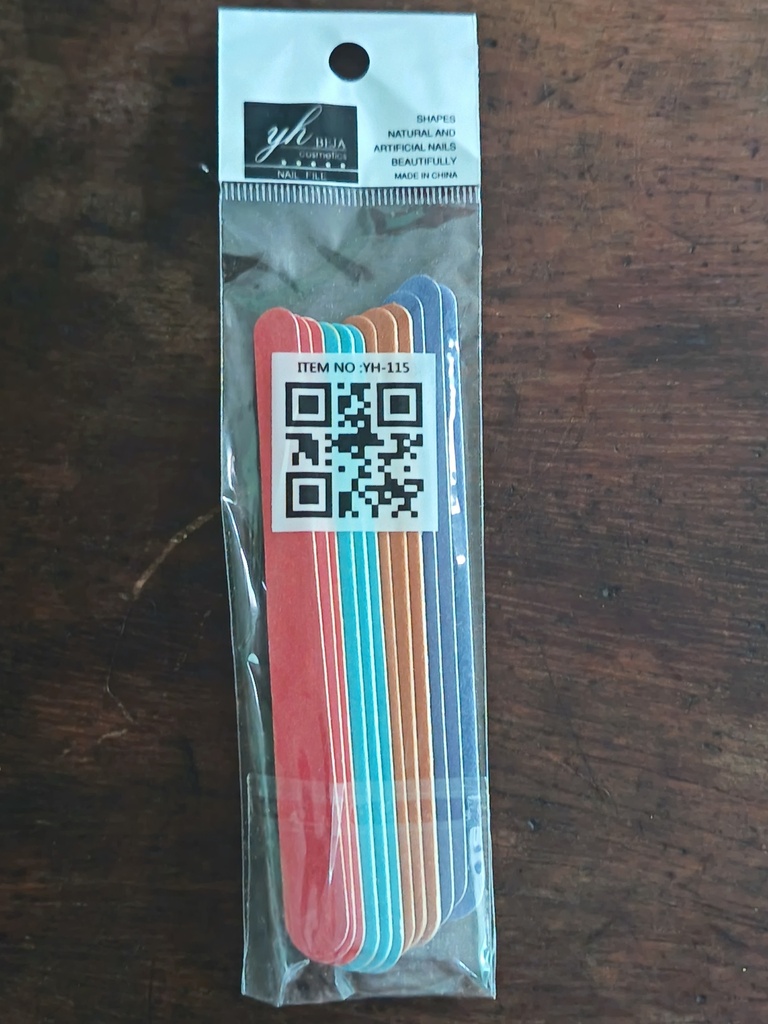 Lima de uñas tradicional 12 u