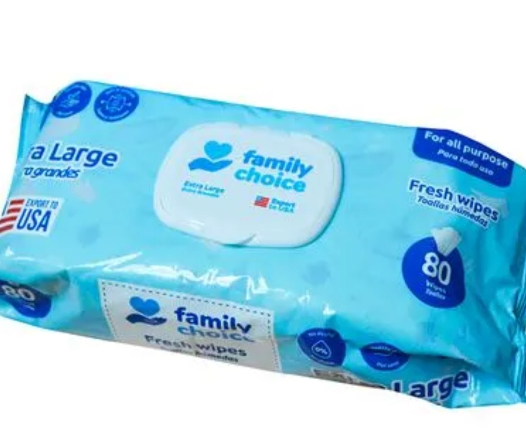 Toallas humedas family choice 80 u