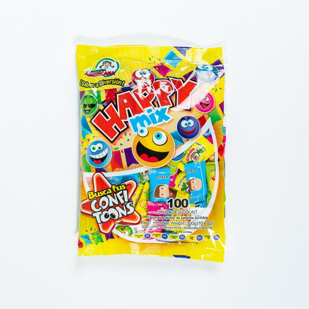 Happy mix caramelo bolsa  100 u 