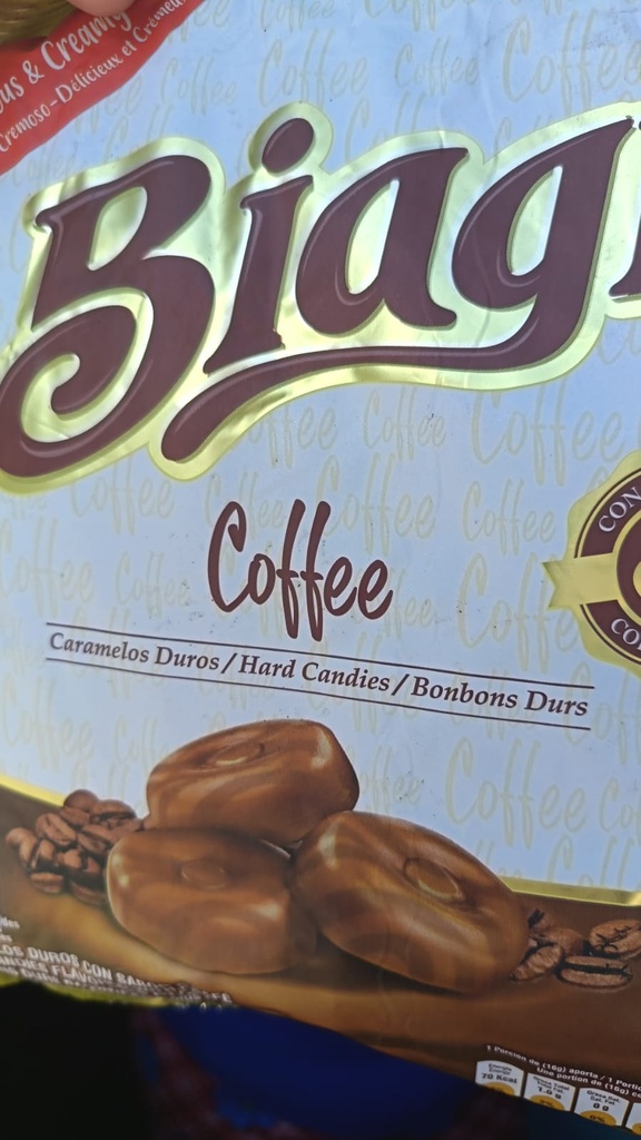 Caramelo biagy coffe bolsa de 100 u