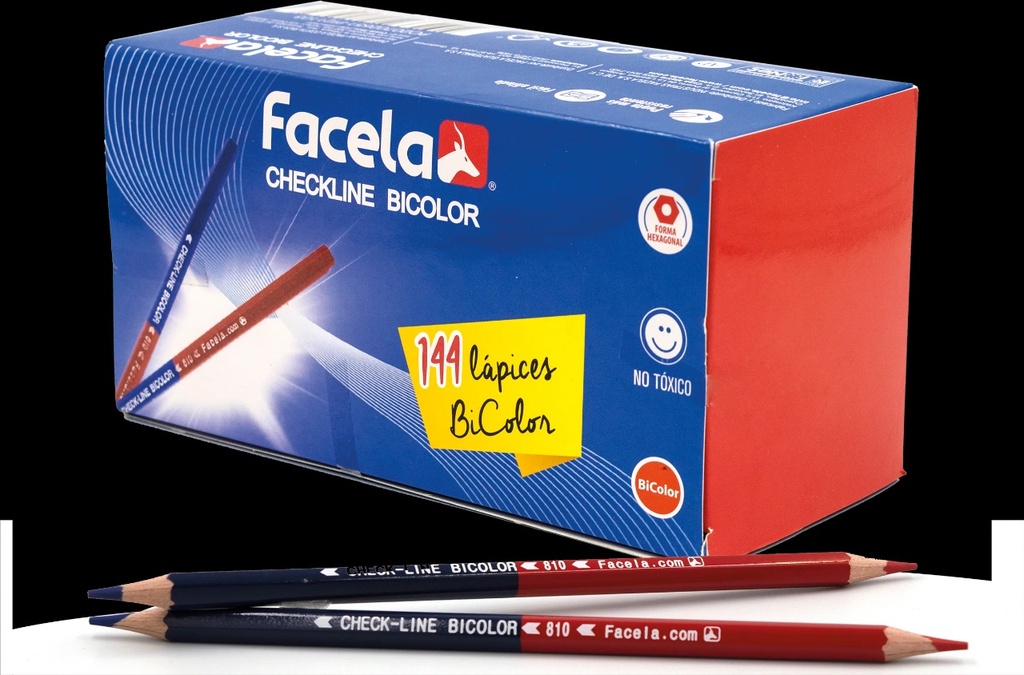 Lapiz bicolor sin punta  docena