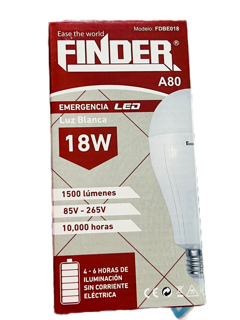 Foco led finder emergencia 18w unidad 