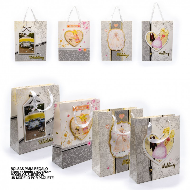 Bolsa regalo L boda 12 u surtida 