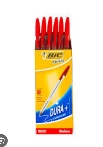 [D51] Bic rojo caja x 12 u
