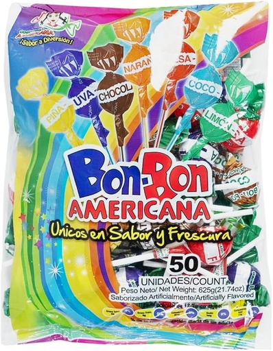 [R114] bonbon duro americana 50 u bolsa