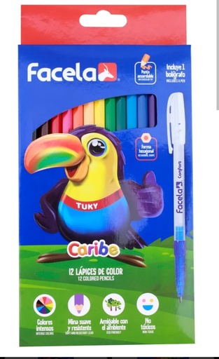 [1684327] Lapiz de color facela caribe largo 12 u