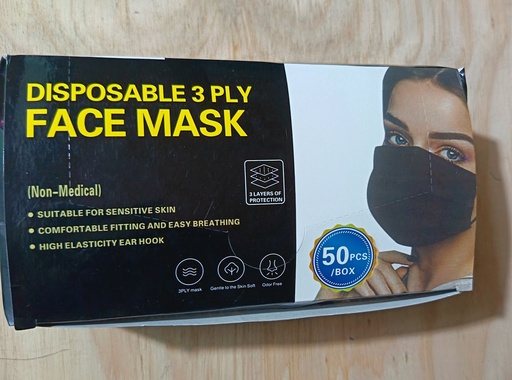 [H72] Mascarilla negra caja x 50 u