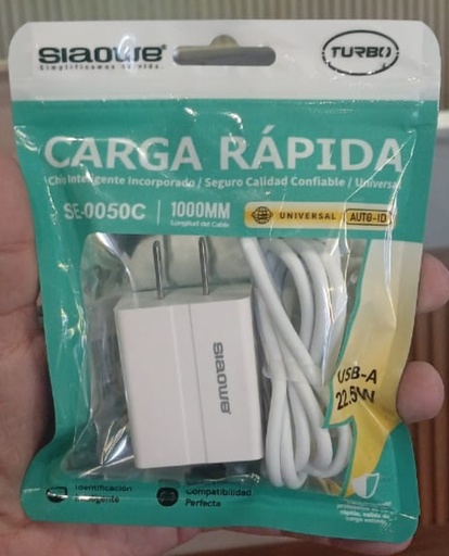Cargador saiowe tipo c 22.5 w bolsa 