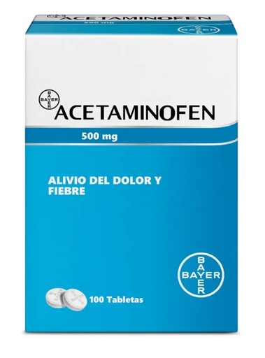 Acetaminofen Bayer caja 100 u 