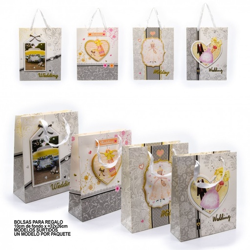 Bolsa regalo L boda 12 u surtida 