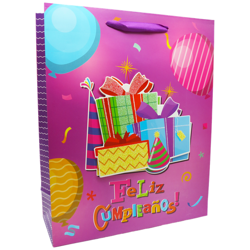 Bolsa regalo cumpleaños XL 12 u surtida 