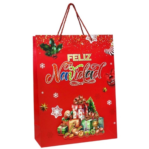 Bolsa regalo navideña XL 12 u surtida 